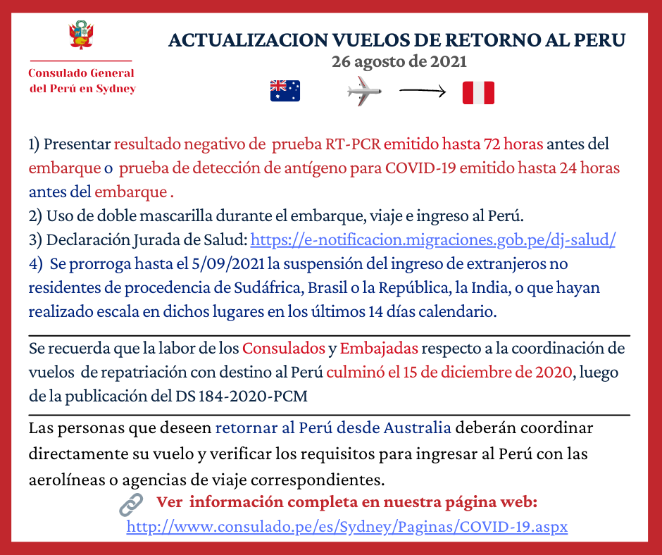 Entry to Peru COVID19 Border Requirements